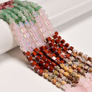 14 Multi-color Gemstone Smooth Cube Shape Beads Size 4mm 15" Strand