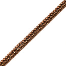 Copper Plated Hematite Hard Cut Faceted Round Beads 2mm 3mm 4mm 15.5" Strand
