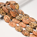 Natural American Picture Jasper Flat Slab Slice Beads Size 30x40mm 15.5" Strand