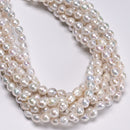 Natural White Fresh Water Pearl Baroque Drop Beads Size 7-8x8-10mm 15.5'' Strand