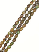 Natural Green Brown Turquoise Polished Oval Beads 13-40mm 15.5" Strand