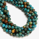 Natural Turquoise Smooth Round Beads Size 6mm to 13mm 15.5" Strand