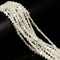 Iridescent White Mother of Pearl MOP Shell Moon Shape Beads 6mm 15.5" Strand