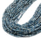 Natural Dark Blue Aquamarine Faceted Rondelle Beads Size 2.5x4mm 15.5'' Strand