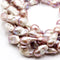 Natural Purple Fresh Water Pearl Baroque Flame Ball 13-16x22-28mm 15.5'' Strand