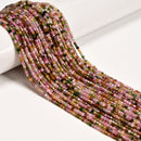 Natural Multi-color Tourmaline Faceted Cube Beads Size 2mm 15.5" Strand