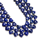 Natural Lapis Lazuli Top Drilled Heart Shape Beads Size 14-15mm 15.5" Strand