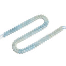 Natural Gradient Aquamarine Smooth Round Beads Size 6mm 10mm 15.5" Strand