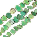 Graduated Natural Chrysoprase Freeform Slab Slice Beads 21-30x28-53mm 15.5" Strd