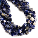 Natural Orange Sodalite Faceted Nugget Chunk Beads Size 10x12mm 15.5" Strand
