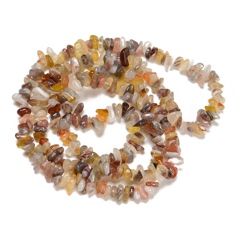 Natural Botswana Agate Irregular Pebble Nugget Chips Beads Size 7-8mm 32" Strand