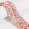 Natural Pink Opal Prism Cut Double Point Beads Size 6mm 15.5'' Strand