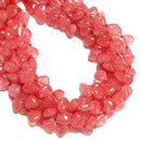 Cherry Red Quartz Top Drill Smooth Heart Shape Beads Size 12mm 15.5'' Strand