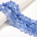 Aquamarine Color Dyed Jade Top Drill Smooth Heart Shape Beads 12mm 15.5'' Strand