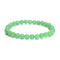 Green Jadeite Jade Smooth Round Beads Bracelet 6mm 8mm 10mm 7.5''Length 3PCS/Set