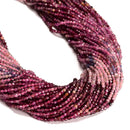 Natural Gradient Multi-color Spinel Faceted Round Beads Size 2mm 15.5'' Strand
