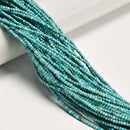 Natural Light Blue Turquoise Smooth Round Beads Size 2.5-3mm 16" Strand