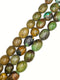 Natural Green Brown Turquoise Polished Oval Beads 13-40mm 15.5" Strand