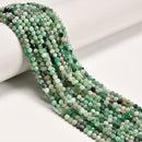 Natural Emerald Faceted Round Beads Size 3mm 15.5" Strand