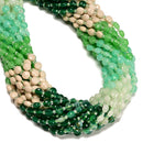07 Gradient Multi-color Gemstone Faceted Coin Beads Size 6mm 15.5" Strand