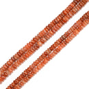 Natural Sunstone Smooth Rondelle Beads Size 2-3x6-7mm 3-4x7-8mm 15.5" Strand