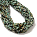 Natural African Turquoise Heishi Disc Beads Size 2x4mm 15.5'' Strand