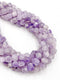 Natural Light Amethyst Smooth Faceted Nugget Chunks Approx. 8mm 15.5" Strand