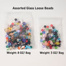 Mix Colorful Crystal Glass Various Shapes Loose Beads Sold by 3oz & 8oz Per Bag