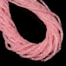 Natural Rose Quartz Cylinder Tube Beads Size 4x4mm 15.5" Strand