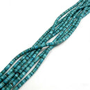 Grade AA Natural Blue Turquoise Heishi Disc Beads Size 2x5mm 16" Strand