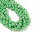 Natural Dark Green Moonstone Faceted Rondelle Beads Size 6x8mm 15.5'' Strand