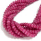 Fushia Color Dyed Jade Smooth Rondelle Beads Size 5x8mm 15.5'' Strand
