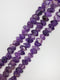 Natural Amethyst Smooth Irregular Nugget Chunks Approx. 8x14mm 15.5" Strand