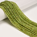 Natural Peridot Faceted Rondelle Beads Size 2x3mm 15.5'' Strand