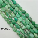 Natural Chrysoprase Pebble Nugget Chunk Beads 12x15mm 14x16mm 15x18mm 15.5" Strd
