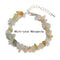 03-Mixed Gemstone Chips Bracelet with Silver Plated Clasp Size 5-8mm 7.5''Length