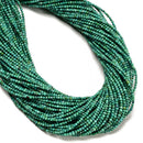 Natural Green Turquoise Smooth Round Beads Size 2.5-3mm 16" Strand