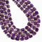 Natural Dark Amethyst Faceted Rectangle Shape Beads Size 8x10mm 15.5" Strand