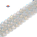 Opalite Heart Shape Beads Size 10mm 12mm 14'' Strand