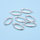 925 Sterling Silver Oval Shape Clasp Size 10x21mm 2 Pcs Per Bag