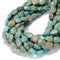 Blue Green Sea Sediment Jasper Faceted Octagon Beads Size 11x14mm 15.5'' Strand