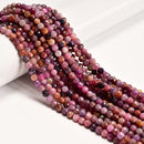 Genuine Ruby Faceted Round Beads Size 5mm 5-5.5mm 15.5" Strand