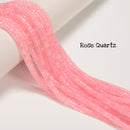 Mixed Gemstone Faceted Rondelle Wheel Beads Size 2x4mm 15'' Strand