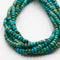 Natural Blue Turquoise Smooth Rondelle Beads Size 3x5mm 15.5'' Strand