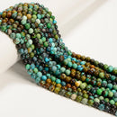 Gradient Natural Turquoise Smooth Round Beads Size 5-5.5mm 15'' Strand