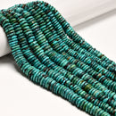 Natural Graduated Turquoise Smooth Rondelle Disc Beads 8-13mm 9-18mm 15.5" Strd