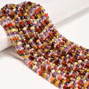 Natural Mixed Gemstone Faceted Rondelle Beads Size 4x6mm 5x8mm 15.5" Strand
