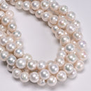 White Fresh Water Pearl Off Round Shape Beads 9-10mm 11-12mm 12-14mm 15.5'' Strd