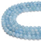 Natural Translucent Blue Aquamarine Smooth Round Beads 6mm 9mm 10mm 15.5" Strand