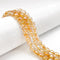 AB Coated Citrine Faceted Round Beads Size 6mm 8mm 15.5" Strand